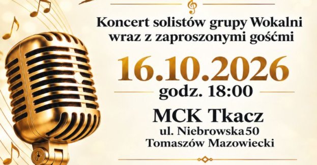 Koncert „Złoty wiek, złote przeboje!” odbędzie się 16 października 2026 r. o godz. 18:00 w Miejskim Centrum Kultury „Tkacz” w Tomaszowie Mazowieckim.